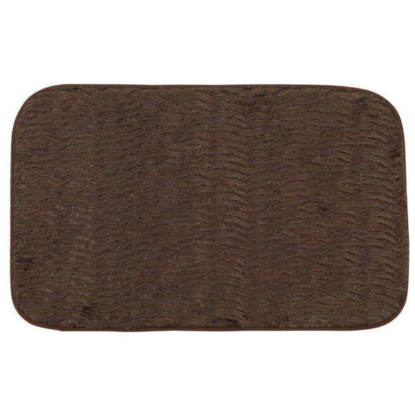 Sweet Home Collection Faux Fur Cushioned Bath Rug Wayfair